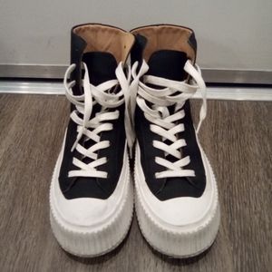 Jil sander platform sneakers high top